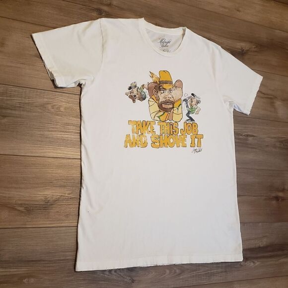 NWOT Midnight Rider Johnny Paycheck Take This Job & Shove It Unisex Tee Sz Large - Picture 7 of 10